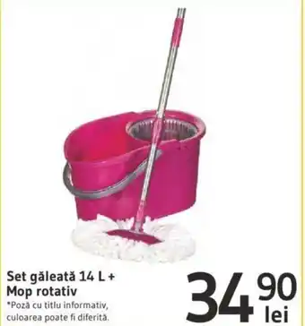Supeco Set găleată 14 L + Mop rotativ Ofertă