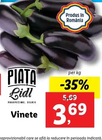 Lidl PIATA Lidl Vinete per kg Ofertă