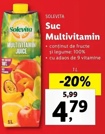Lidl SOLEVITA Suc Multivitamin 1L Ofertă