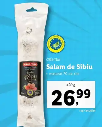 Lidl CRIS-TIM Salam de Sibiu 420g Ofertă