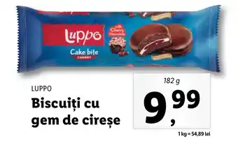 Lidl LUPPO, Biscuiți cu gem de cireșe, 182g Ofertă