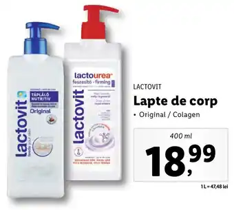 Lidl LACTOVIT Lapte de corp, 400ml Ofertă