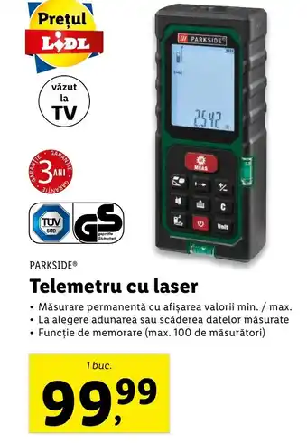 Lidl PARKSIDE, Telemetru cu laser, 1buc Ofertă