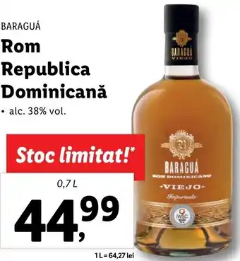 Lidl BARAGUÁ Rom Republica Dominicană, 0,7L Ofertă