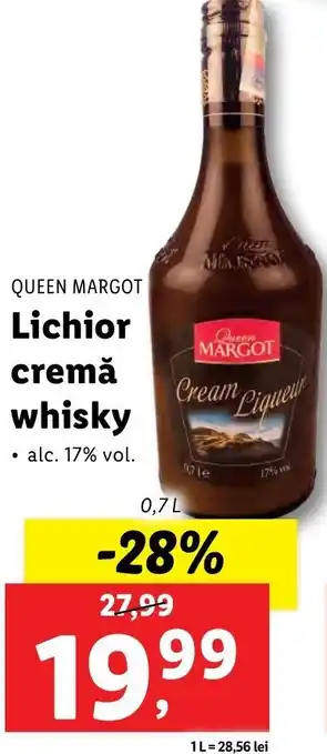 Lidl QUEEN MARGOT Lichior cremă whisky 0,7L Ofertă