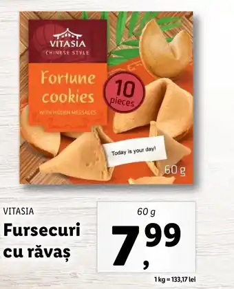 Lidl VITASIA Fursecuri cu răvaş 60g Ofertă