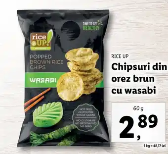 Lidl RICE UP Chipsuri din orez brun cu wasabi 60g Ofertă