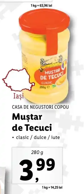 Lidl CASA DE NEGUSTORI COPOU Muştar de Tecuci 280g Ofertă