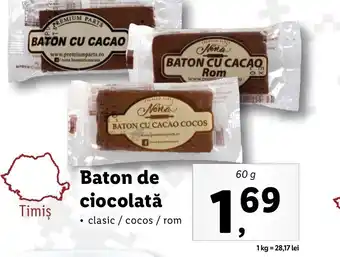 Lidl Baton de ciocolată 60g Ofertă