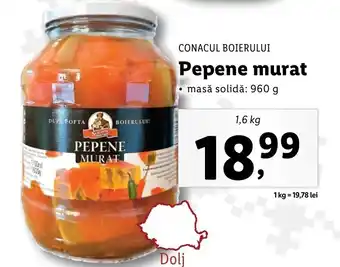 Lidl CONACUL BOIERULUI Pepene murat 1,6kg Ofertă
