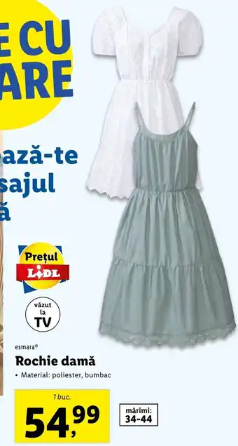 Lidl esmaraⓇ Rochie damă 1buc. Ofertă