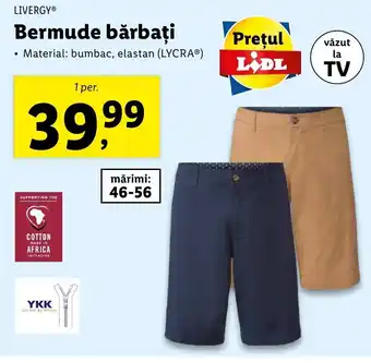 Lidl LIVERGY® Bermude bărbați 1 per. Ofertă