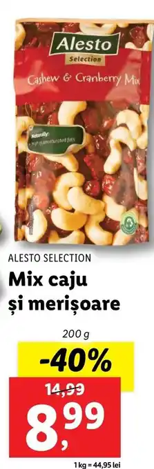 Lidl ALESTO SELECTION Mix caju şi merişoare 200g Ofertă