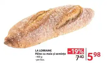 Selgros LA LORRAINE Pâine cu maia și semințe 400g Ofertă