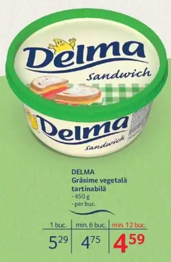Selgros DELMA Grăsime vegetală tartinabilă 450g Ofertă