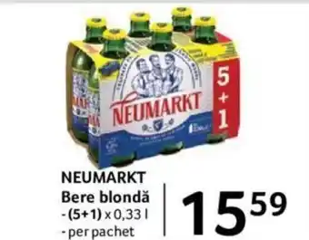 Selgros NEUMARKT Bere blondă (5+1)x0,33L Ofertă