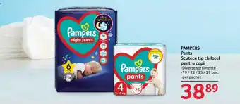 Selgros PAMPERS Pants Scutece tip chiloțel pentru copii19/22/25/29 buc. Ofertă