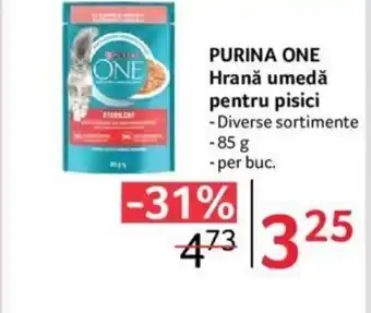 Selgros PURINA ONE Hrană umedă pentru pisici 85g Ofertă