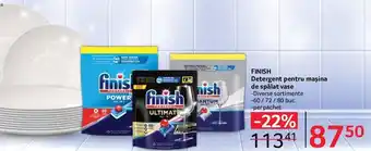 Selgros FINISH Detergent pentru mașina de spălat vase 60/72/80 buc. Ofertă