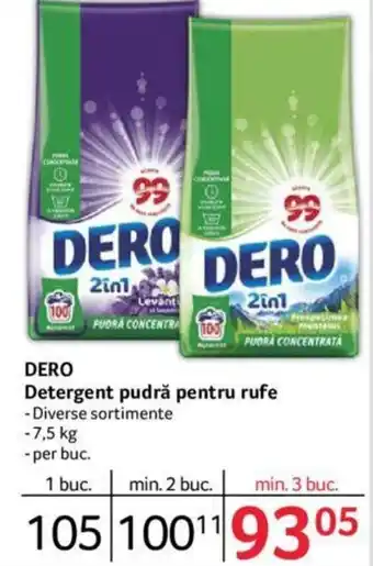 Selgros DERO Detergent pudră pentru rufe 7,5kg Ofertă