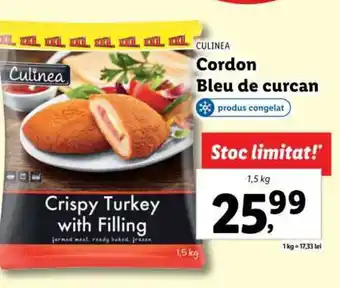 Lidl CULINEA Cordon Bleu de curcan 1,5kg Ofertă