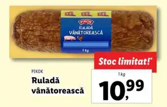 Lidl PIKOK Ruladă vânătorească 1kg Ofertă
