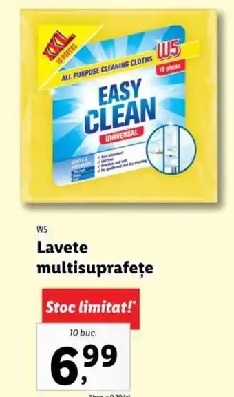 Lidl W5 Lavete multisuprafețe 10 buc. Ofertă