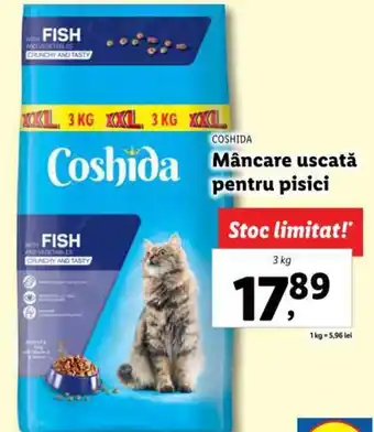 Lidl COSHIDA Mâncare uscată pentru pisici 3kg Ofertă