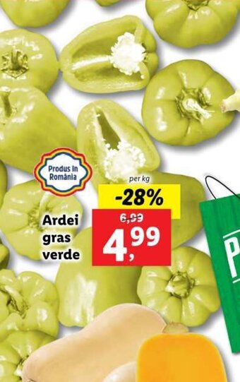 Lidl PIATA Lidl Ardei gras verde per kg Ofertă