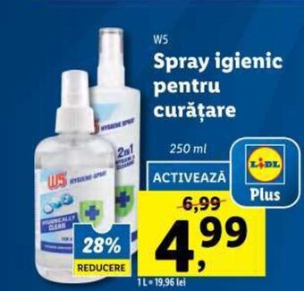 Lidl W5 Spray igienic pentru curățare 250ml Ofertă