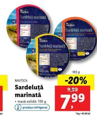Lidl NAUTICA Sardeluţă marinată 165g Ofertă