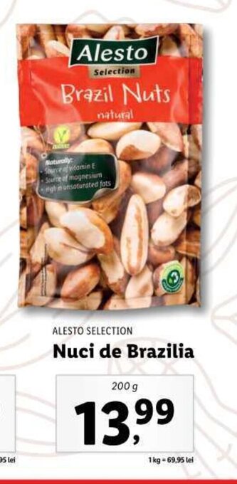 Lidl ALESTO SELECTION Nuci de Brazilia 200g Ofertă