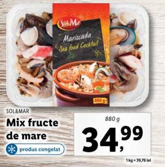 SOL&MAR Mix fructe de mare 880g