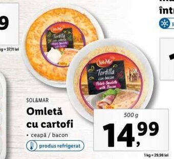 Lidl SOL&MAR Omletă cu cartofi 500g Ofertă