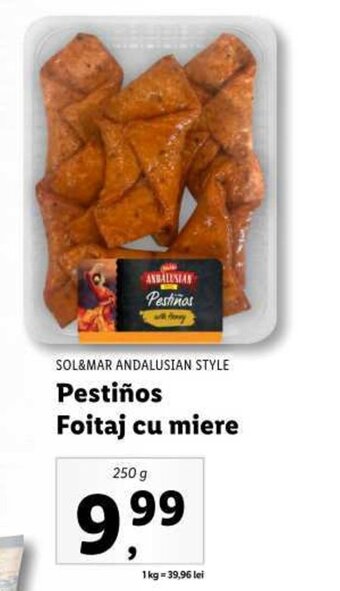 Lidl SOL&MAR ANDALUSIAN STYLE Pestiños Foitaj cu miere 250g Ofertă