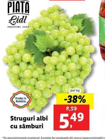 Lidl PIATA Lidl Struguri albi cu sâmburi 1kg Ofertă