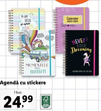 Lidl Agendă cu stickere 1 buc. Ofertă