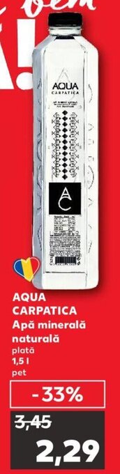 Kaufland AQUA CARPATICA Apă minerală naturală 1,5L Ofertă