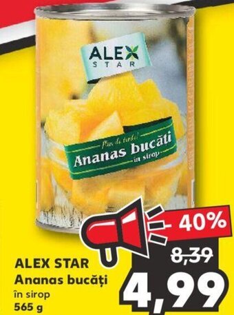 Kaufland ALEX STAR Ananas bucăți în sirop 565 g Ofertă