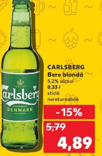 Kaufland CARLSBERG Bere blondă 0,33L Ofertă