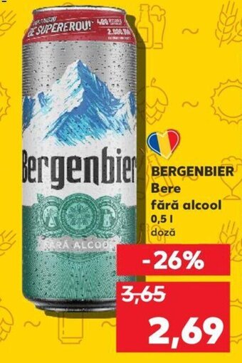 Kaufland BERGENBIER Bere fără alcool 0,5L Ofertă
