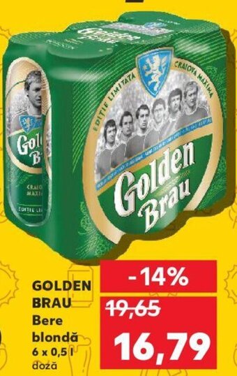 Kaufland GOLDEN BRAU Bere blondă 6 x 0,5L Ofertă