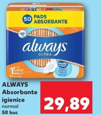 Kaufland ALWAYS Absorbante igienice 50 buc Ofertă