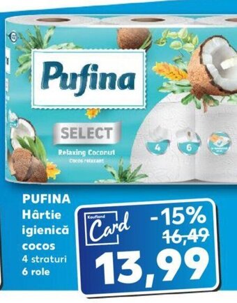 Kaufland PUFINA Hârtie igienică cococ 6 role Ofertă