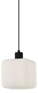 Favi Pendul minimalist negru lily cu glob alb patrat din sticla 1x40w e27 Ofertă