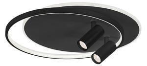 Favi Plafoniera minimalista neagra smart cu led 61w Ofertă