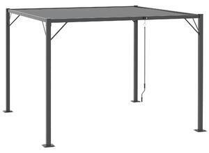 Favi Foisor de gradina outsunny 2.95x2.95m, aluminiu, otel, gri 2.95x2.95m | aosom ro Ofertă