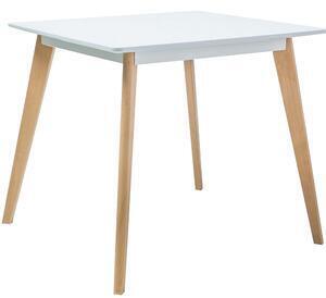 Favi Masa bucatarie 80 cm declan ii, mdf si lemn de fag, 80x80x75 Ofertă