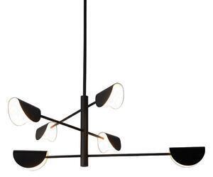 Favi Lampa suspendata minimalista neagra ada din metal 6x28w g9 Ofertă
