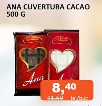 ANA CUVERTURA CACAO 500 G